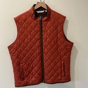 Peter Millar Quilted Travel Vest - size XL - Orange